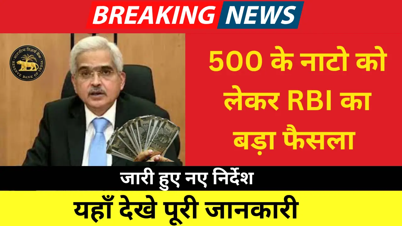 RBI Rule 500 Rupee Note